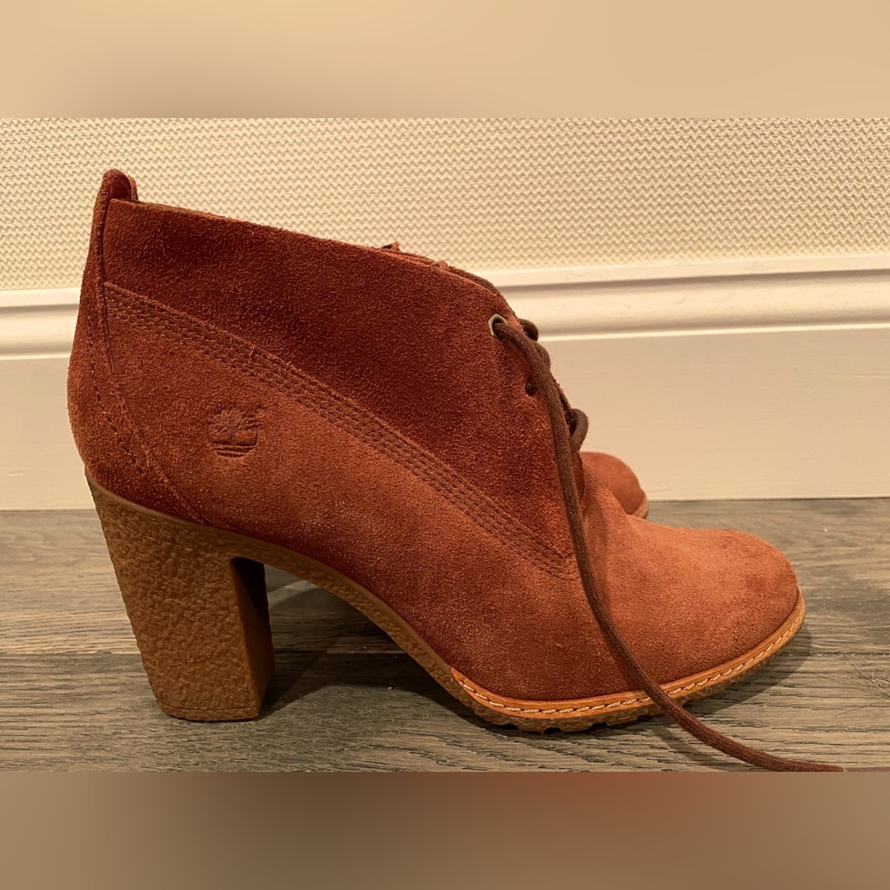 Timberland suede booties, womens size 10